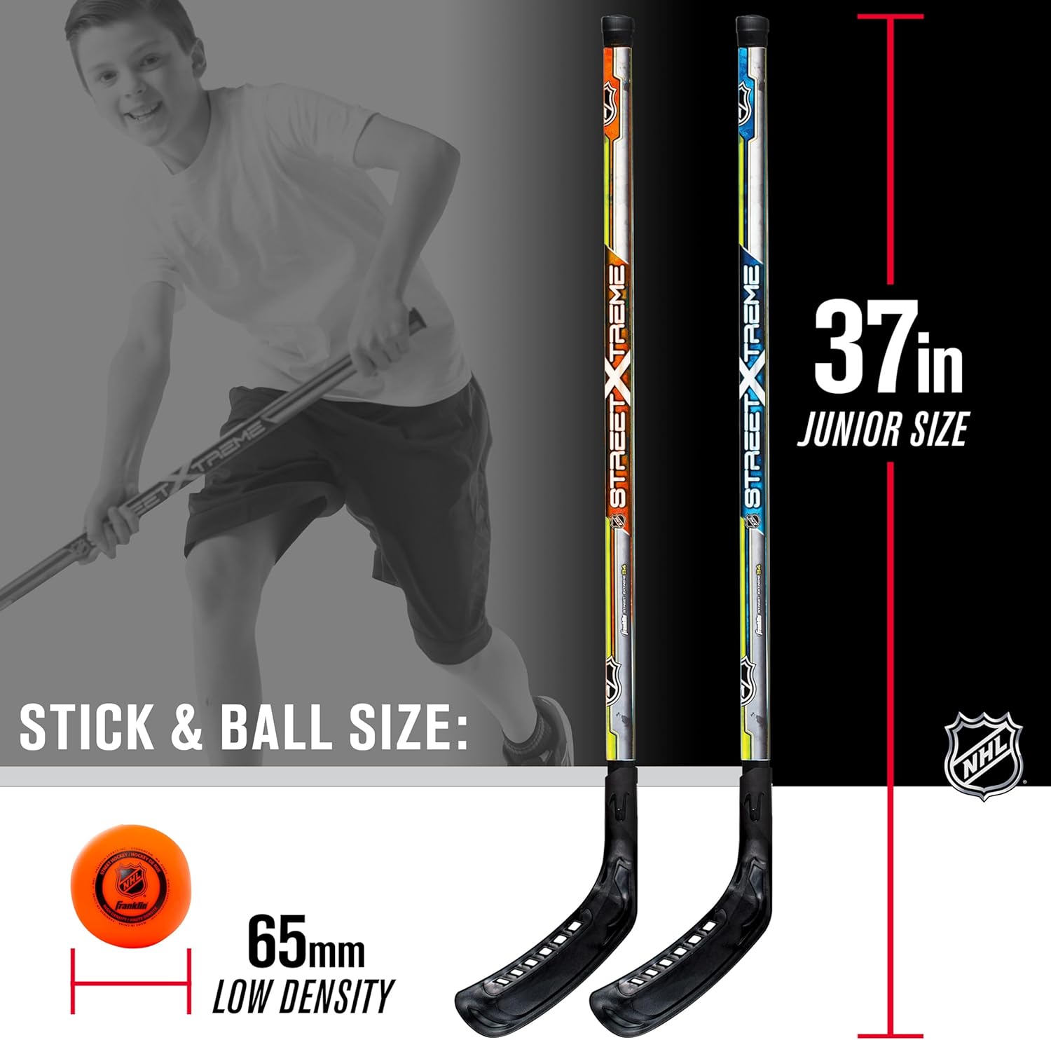 Franklin Sports NHL Kids Street Hockey Stick Set - Image 6